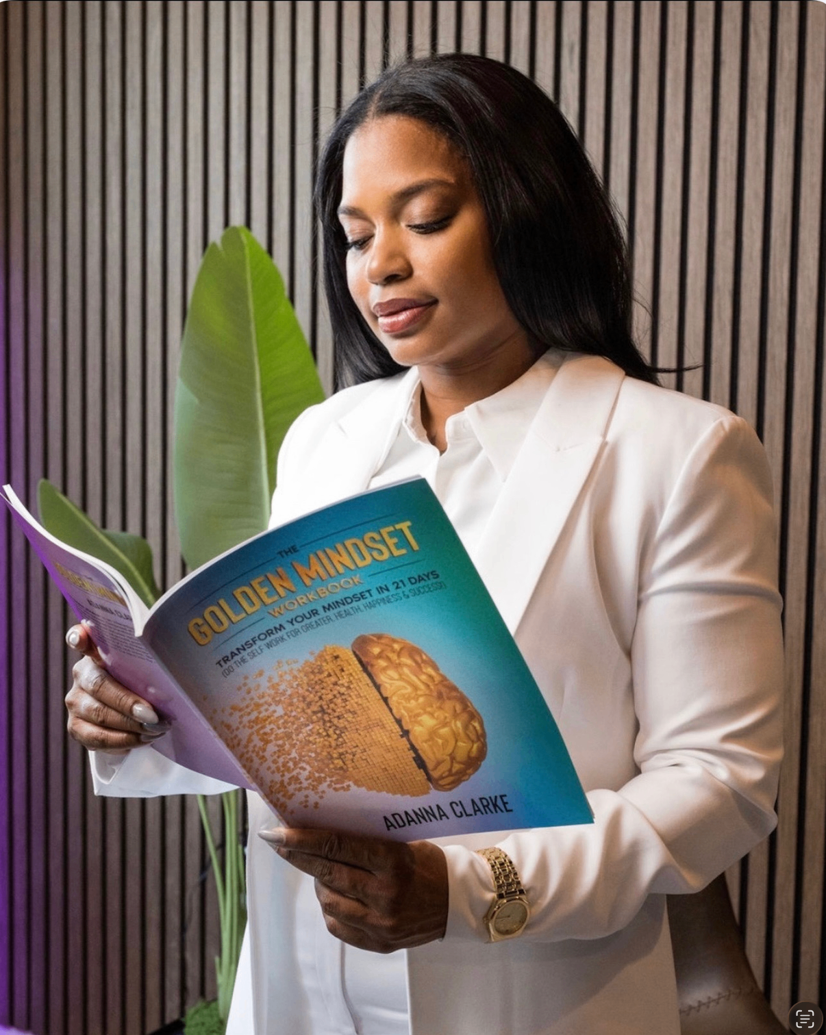 Adanna Clarke reading The Golden Mindset Workbook